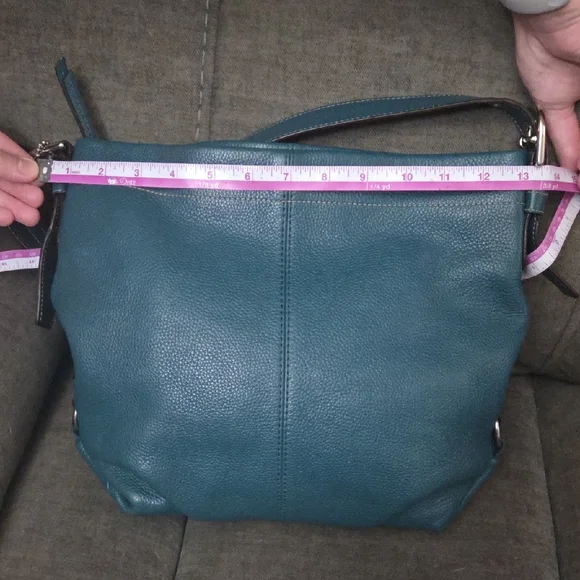 Coach Rare Teal Leather Shoulder Bag - Picture 8 of 12